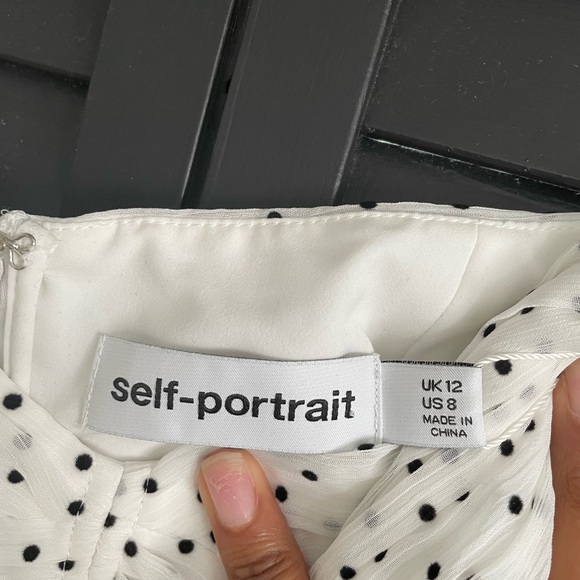 New never worn Self-portrait Polka Dot Mini Dress - Picture 7 of 9